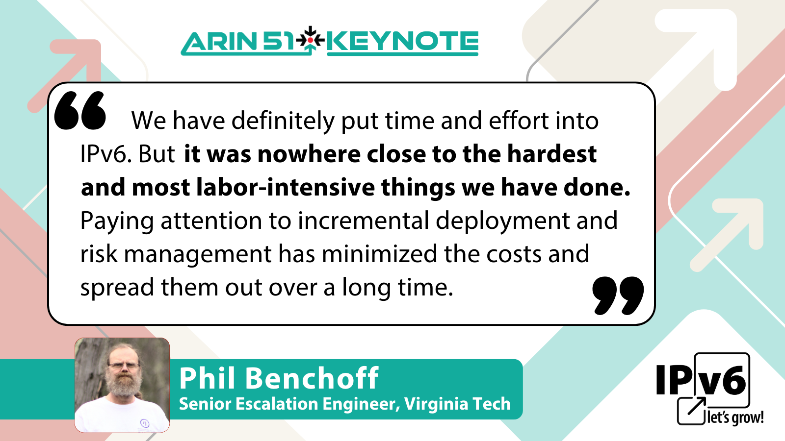 Quote from Phil Benchoff