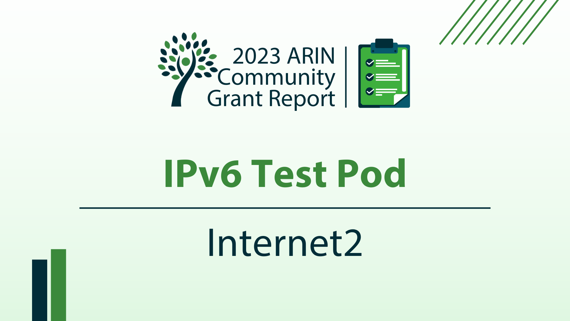 Grant Report: IPv6 Test Pod