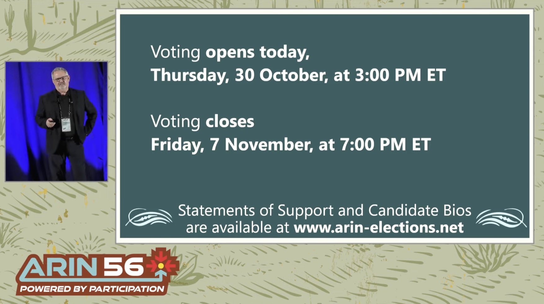 John Sweeting presents the Elections Overview