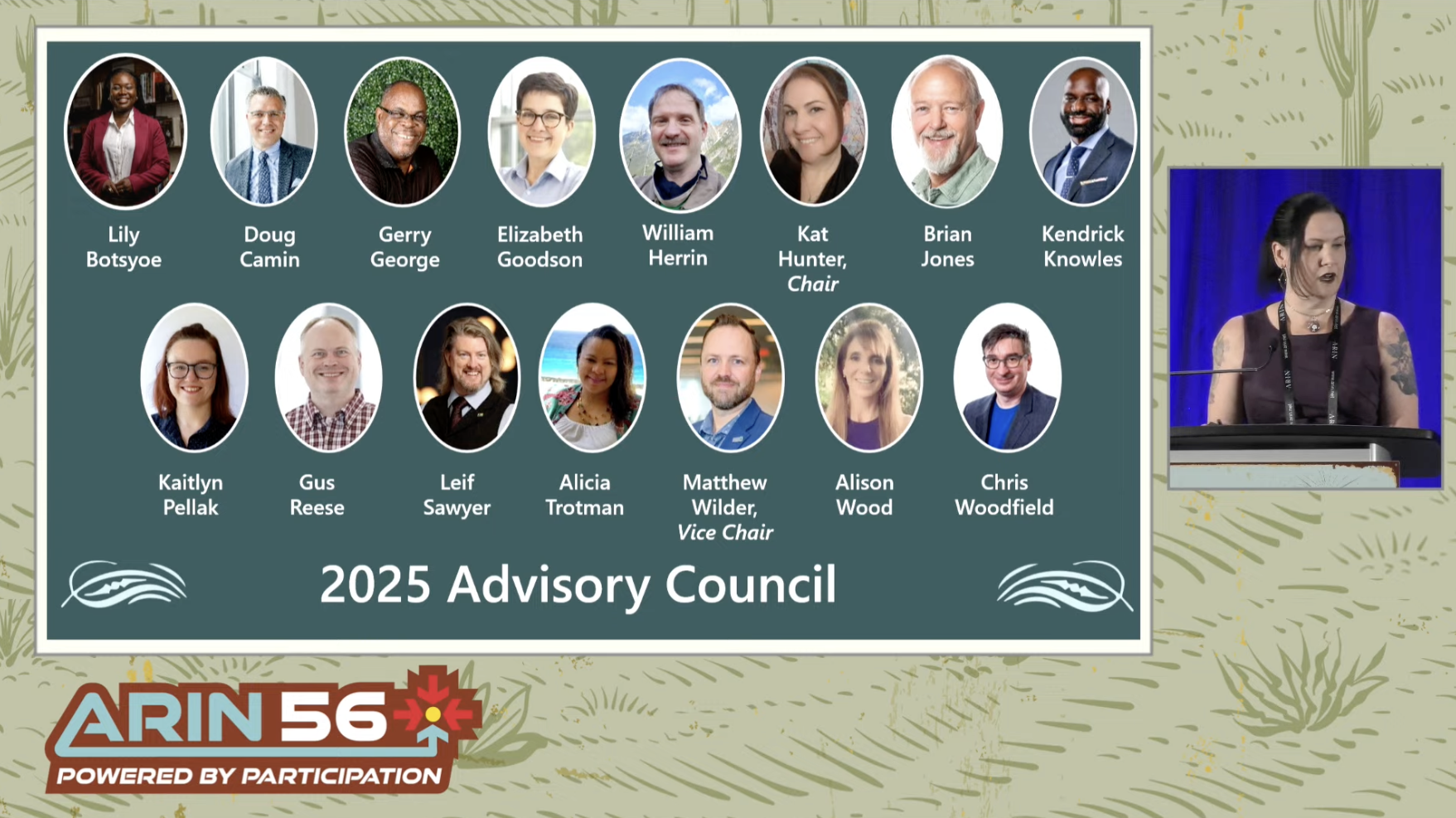 AC Chair Kat Hunter presents the AC report