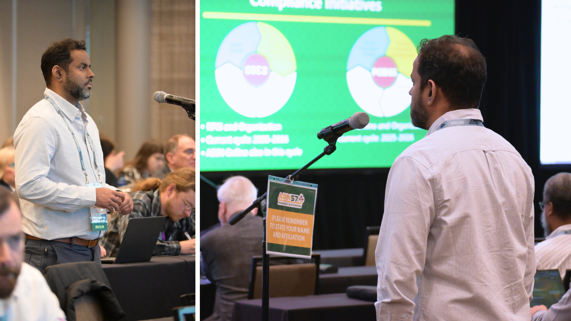 Navin participates in open mic discussions at ARIN 57