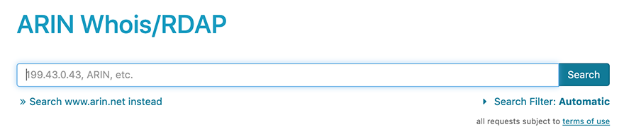 Whois/RDAP search